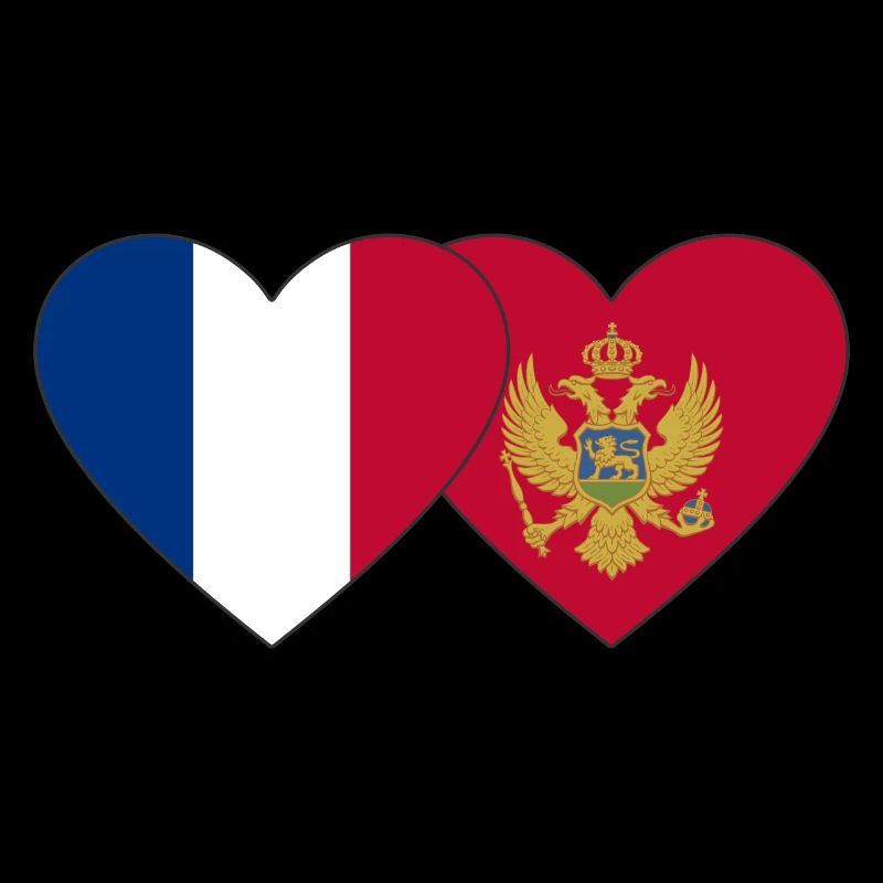 France Montenegro flag
