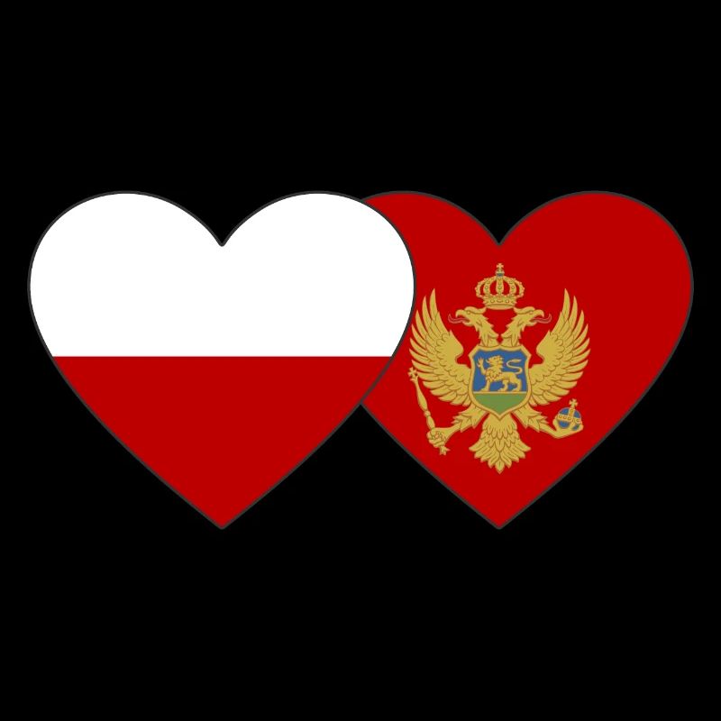 Poland Montenegro flag