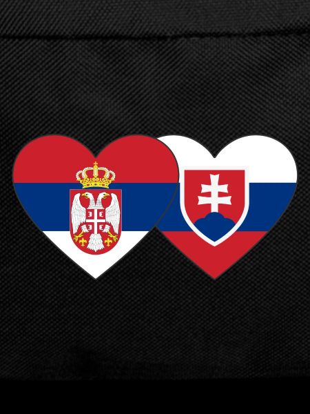Serbia Slovakia Heart Flag