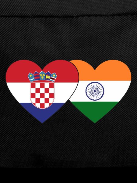 Croatia India Flag Heart
