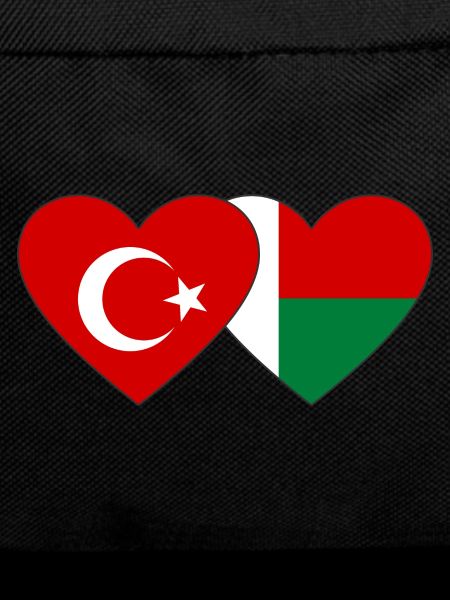 Turkey Madagascar flag heart