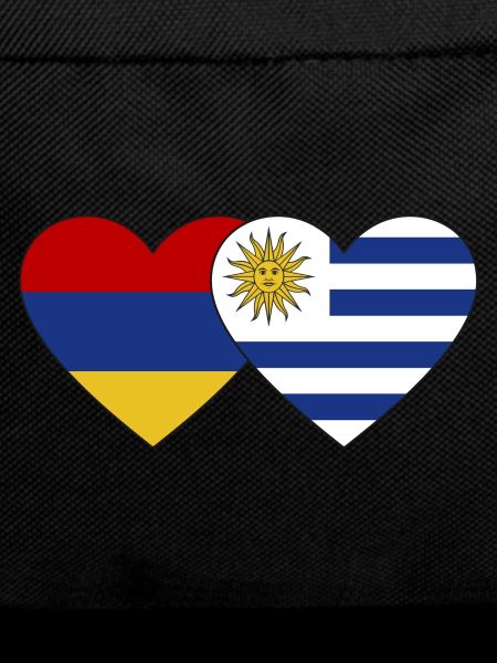 Armenia Uruguay Flag Heart
