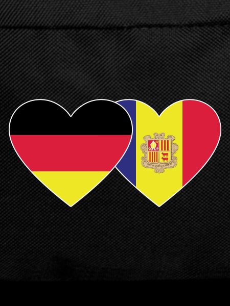 Germany Andorra Flag Heart