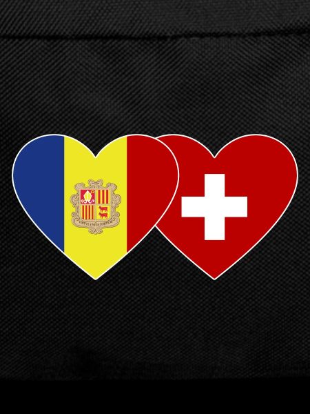 Andorra Switzerland Flag Heart