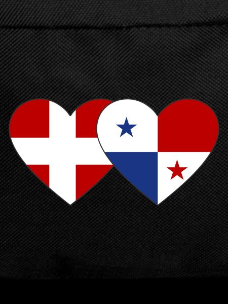 Denmark Panama Flag Heart