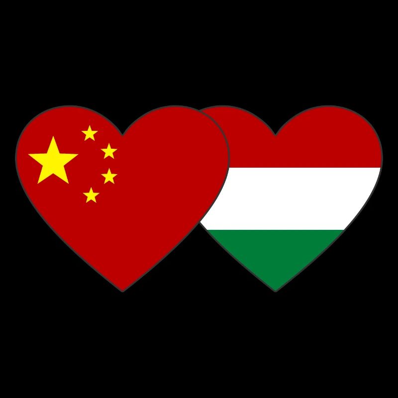 Chine Hongrie Drapeau du cœur