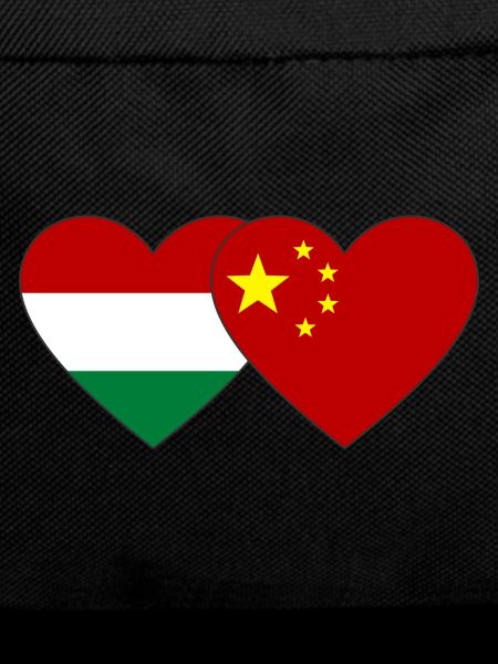 Hungary China Heart Flag
