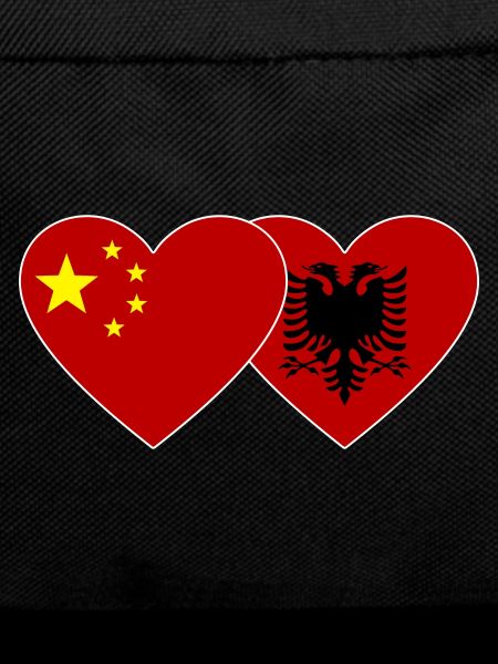 China Albania Heart Flag