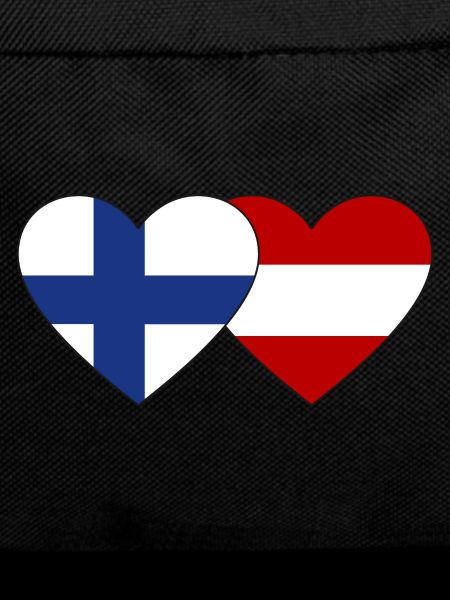 Finland Austria Flag Heart