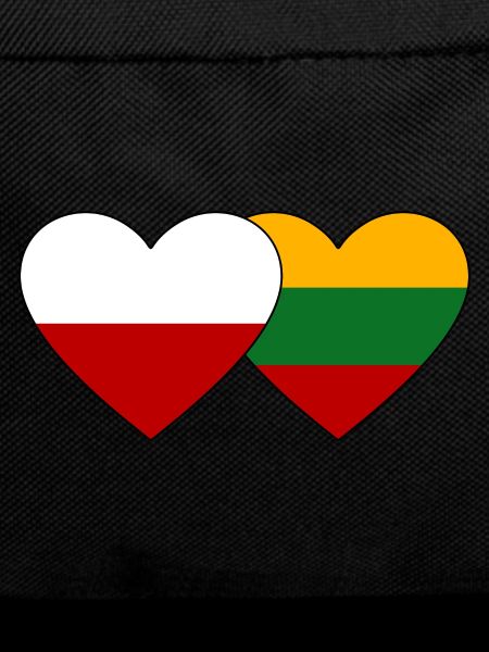 Poland Lithuania Flag Heart
