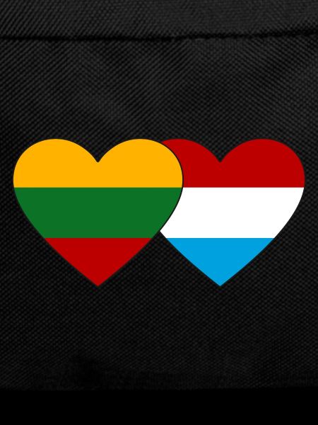 Lithuania Luxembourg Flag Heart