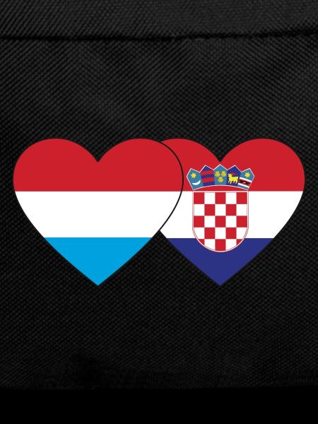 Luxembourg Croatia Flag Heart