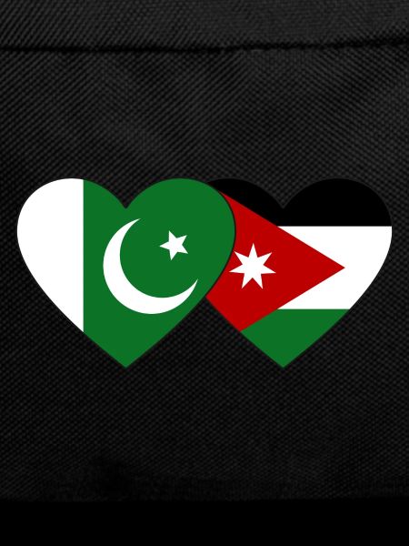 Pakistan Jordan Flag Heart