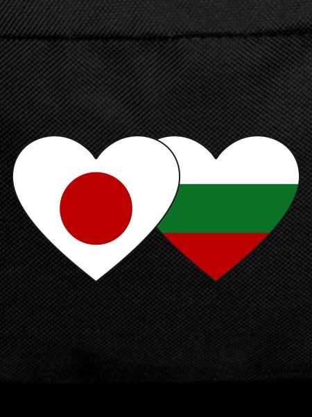 Japan Bulgaria flag heart