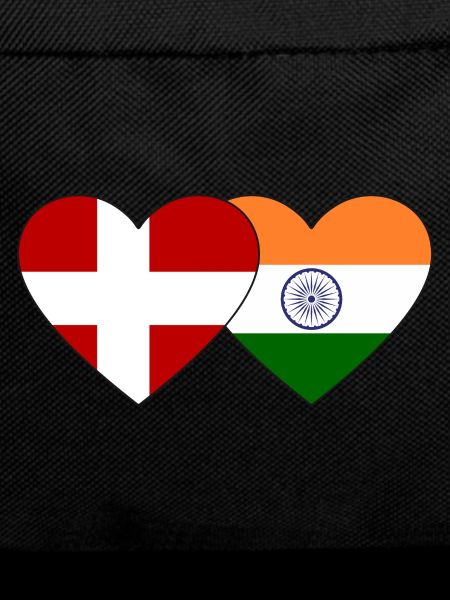 Denmark India Flag Heart