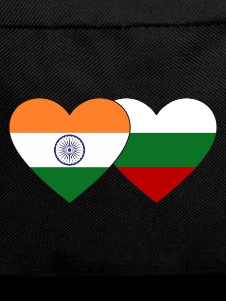 India Bulgaria Flag Heart