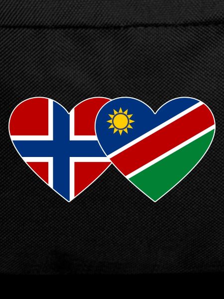 Norway Namibia Flag Heart