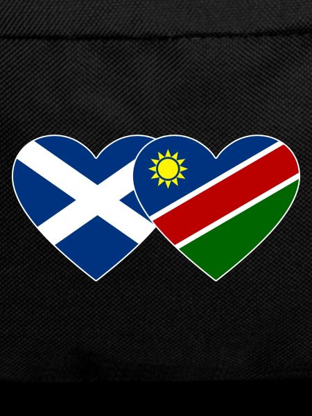 Scotland Namibia Flag Heart