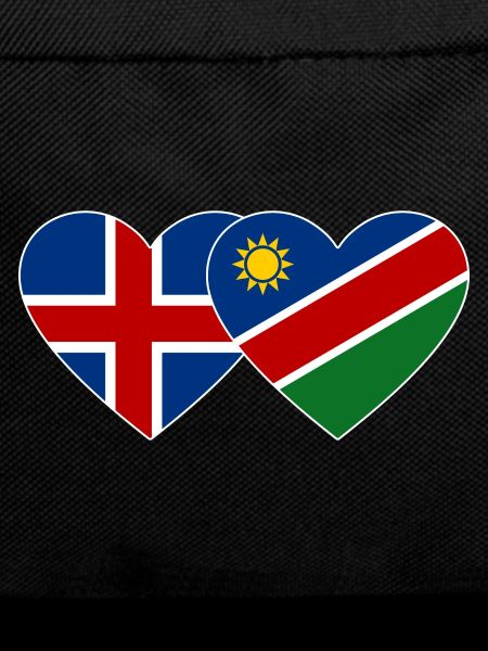 Iceland Namibia Flag Heart