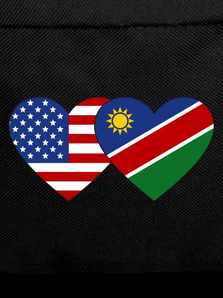 USA Namibia Flag Heart