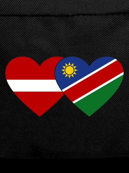 Latvia Namibia Flag Heart