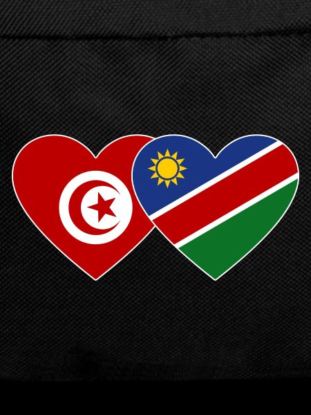 Tunisia Namibia Flag Heart