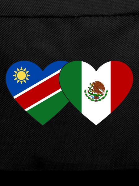 Namibia Mexiko Flagge Herz