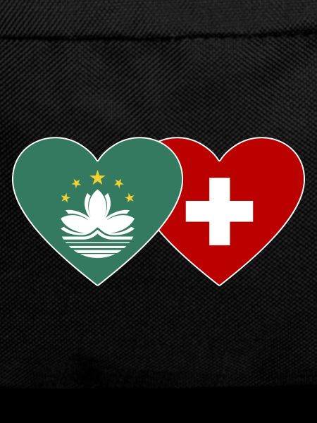 Macau Switzerland Flag Heart