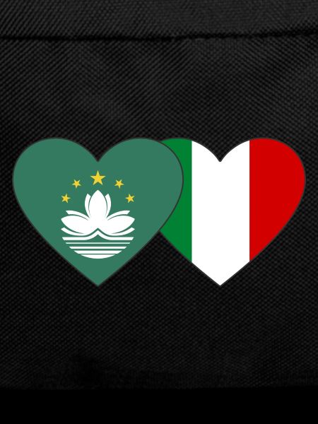 Macau Italy Flag Heart