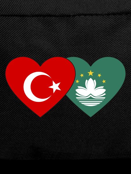 Turkey Macau Flag Heart
