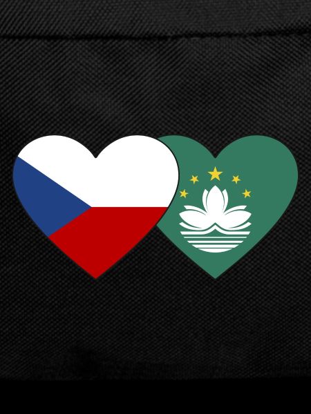 Czech Republic Macau Flag Heart