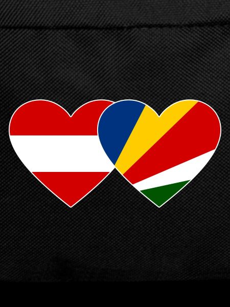 Austria Seychelles Flag Heart