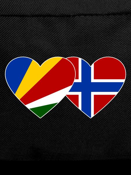 Seychelles Norway Flag Heart