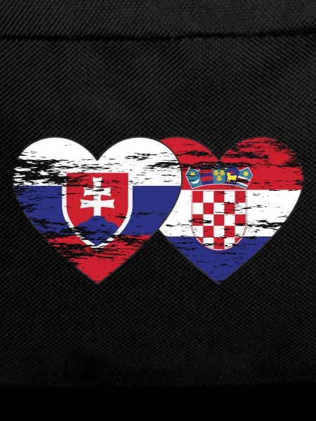 Slovakia Croatia flag heart used