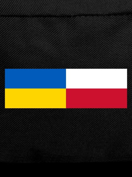 Ukraine Poland flag together