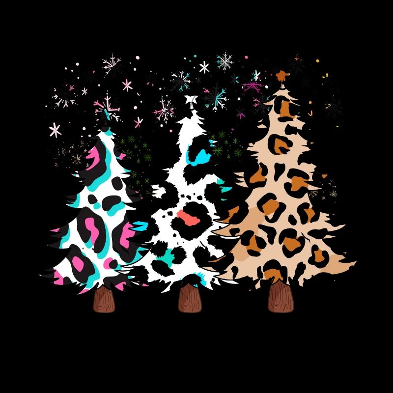 Christmas trees, Leopard Christmas Trees, Winter