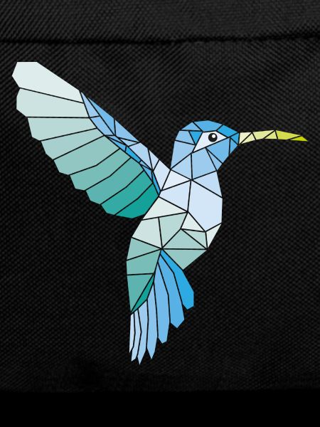 Hummingbird geometric blue