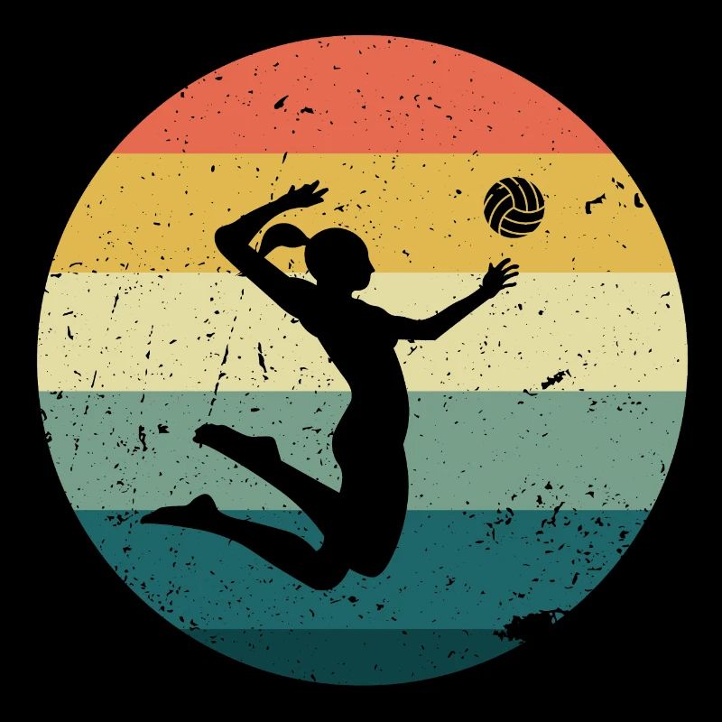 Beach volleyball retro