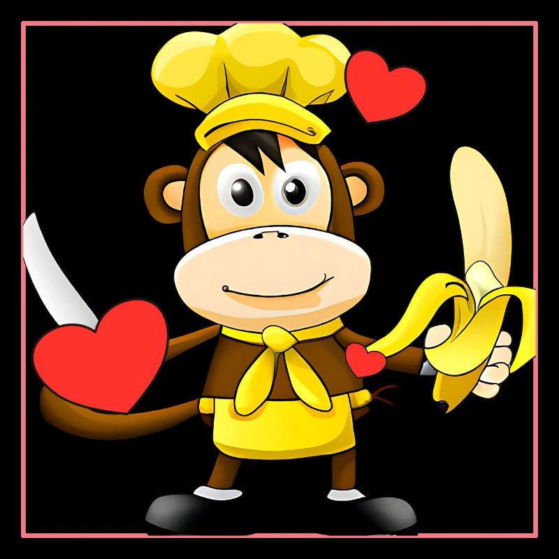 Banana monkey cooks