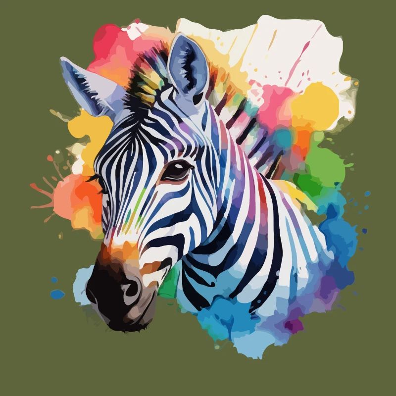 Zebra cool in colorful design