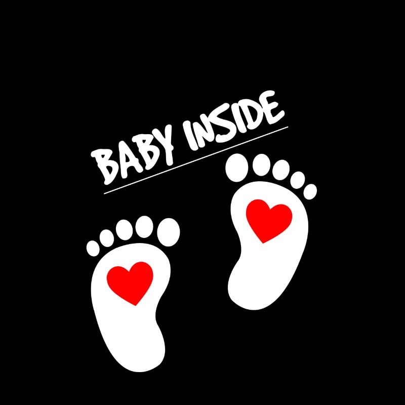 Bébé à l'intérieur de petits pieds et coeurs