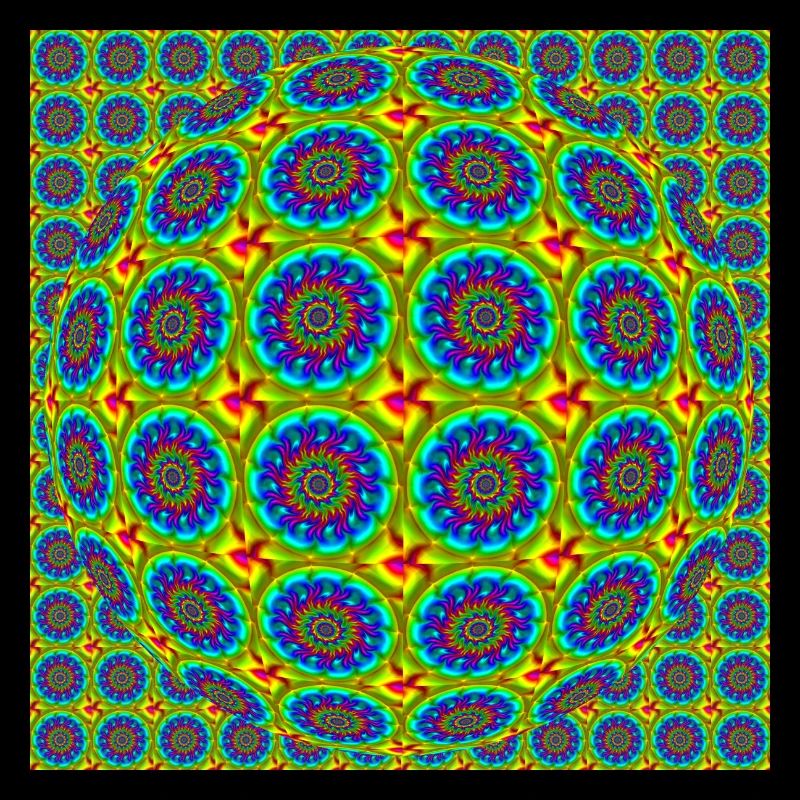 ARC-EN-CIEL ABSTRAIT FLEUR FRACTALE - ART DE COULEUR