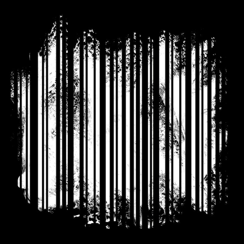 Code à barres d'illusion optique qui ressemble à une forêt