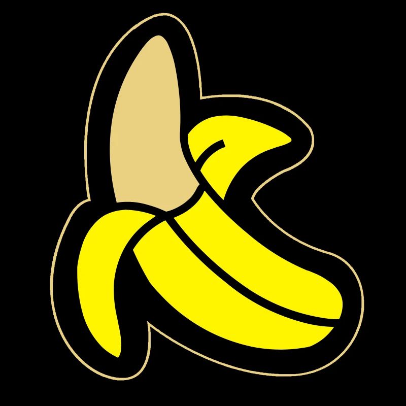 Halb geschälte Banane