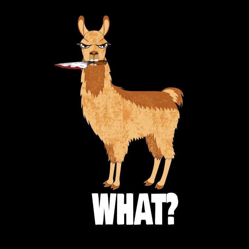Couteau Lama What Alpaga Halloween Grumpy