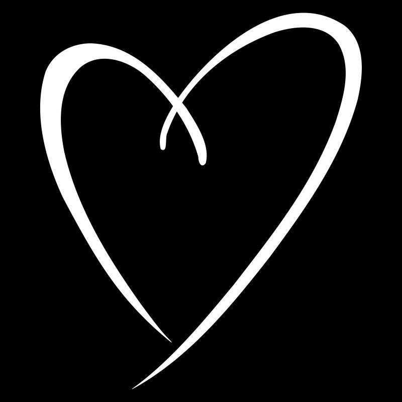 Calligraphy Heart Drawing