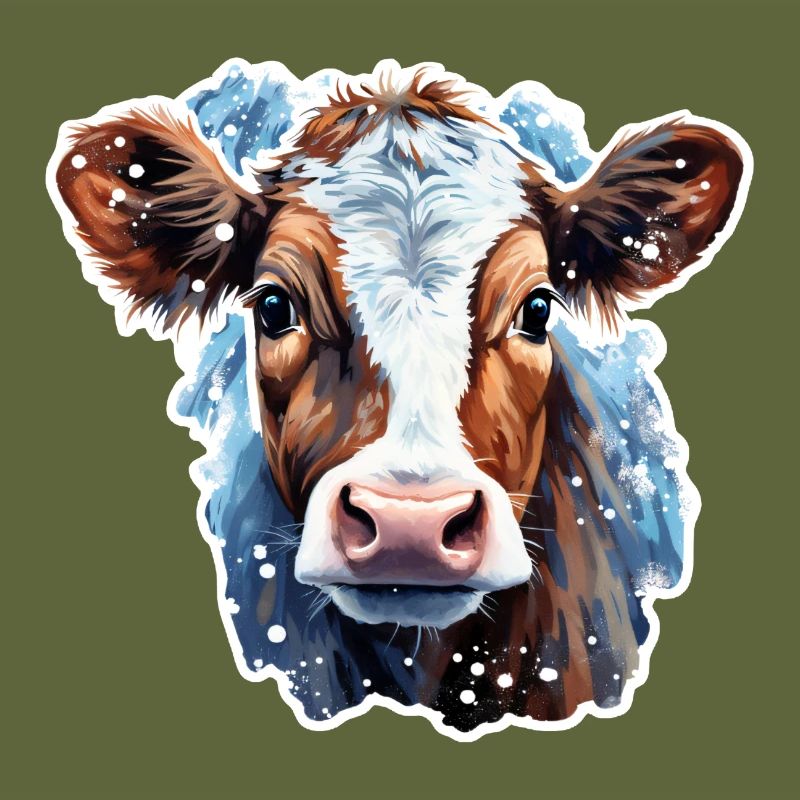 Rind im Schnee