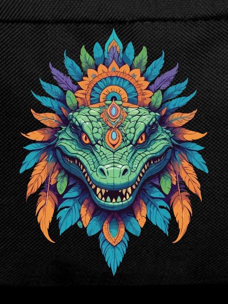 Crocodile Totem Animal Mandala Design