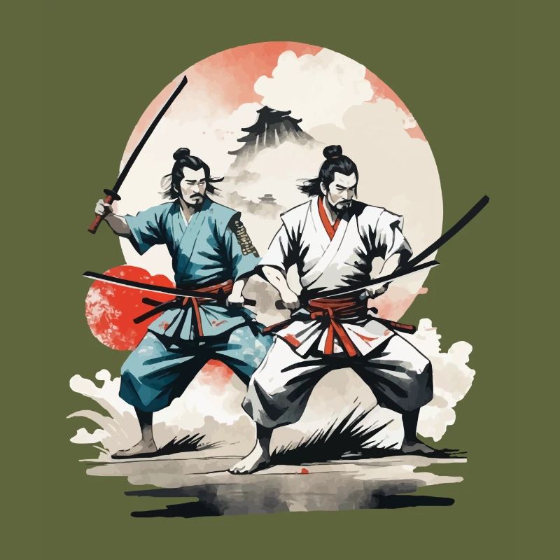 Samurai Bild Retro Vintage Ukiyo-E Aesthetic