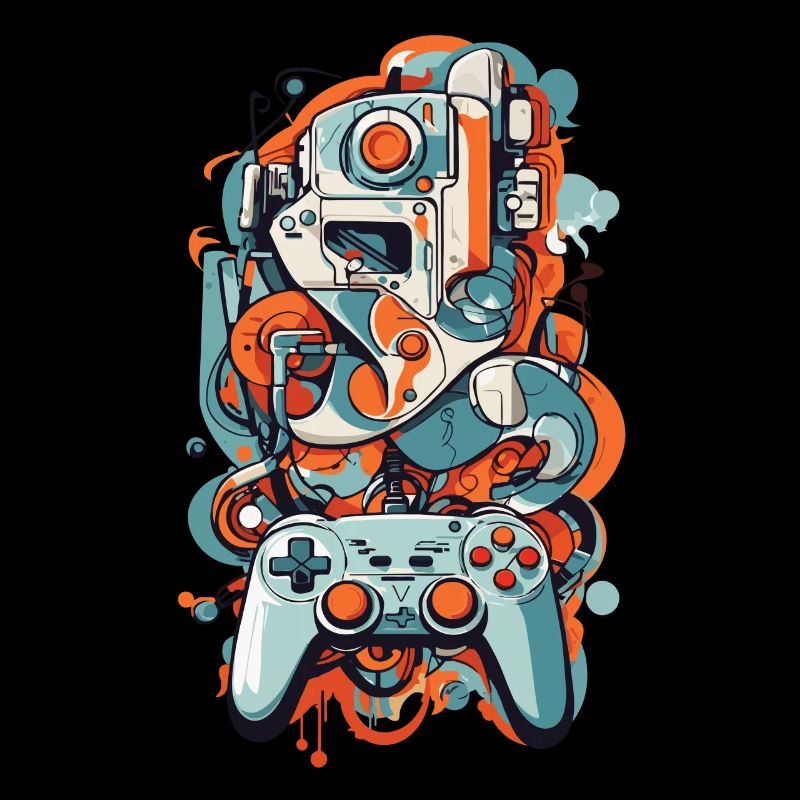 Abstrakte Kunst Ästhetisches Gamer Design